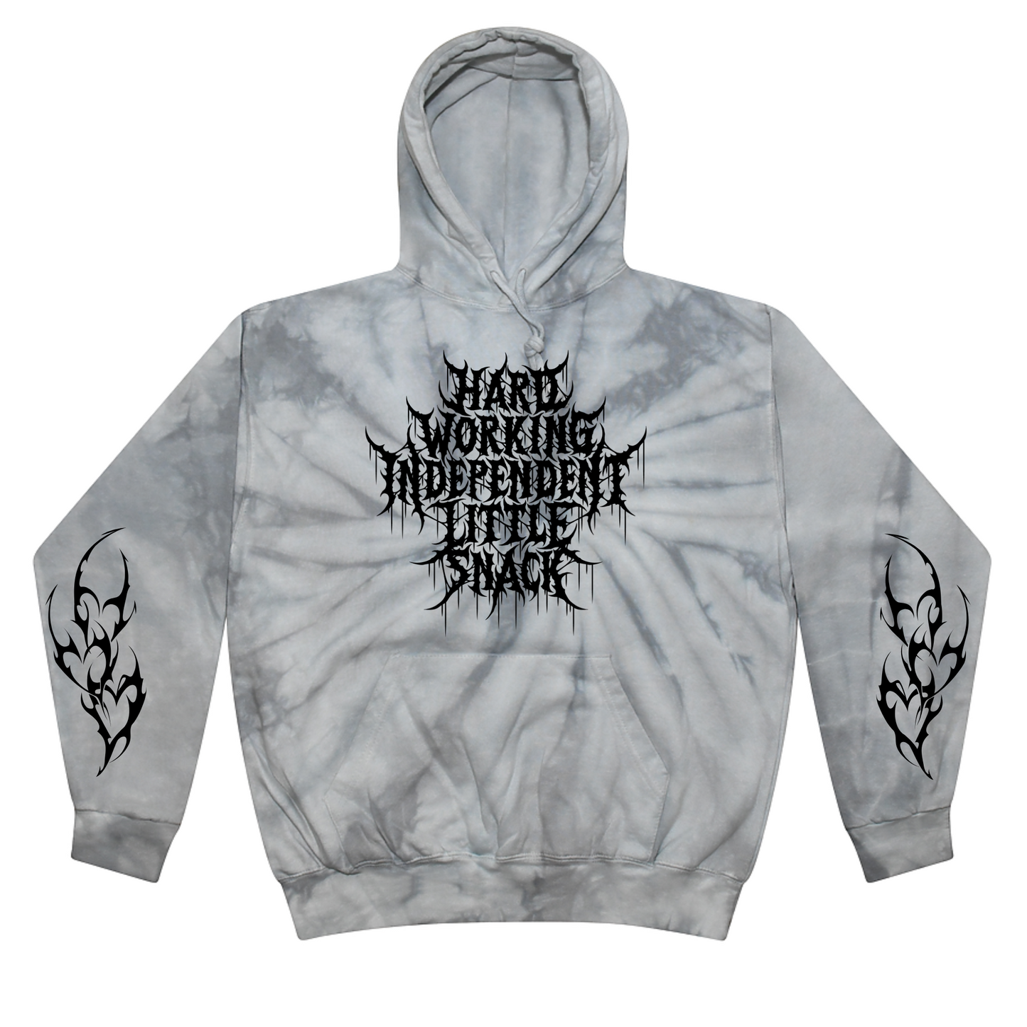 HARD-WORKING INDEPENDENT LITTLE SNACK TIE DYE HOODIE