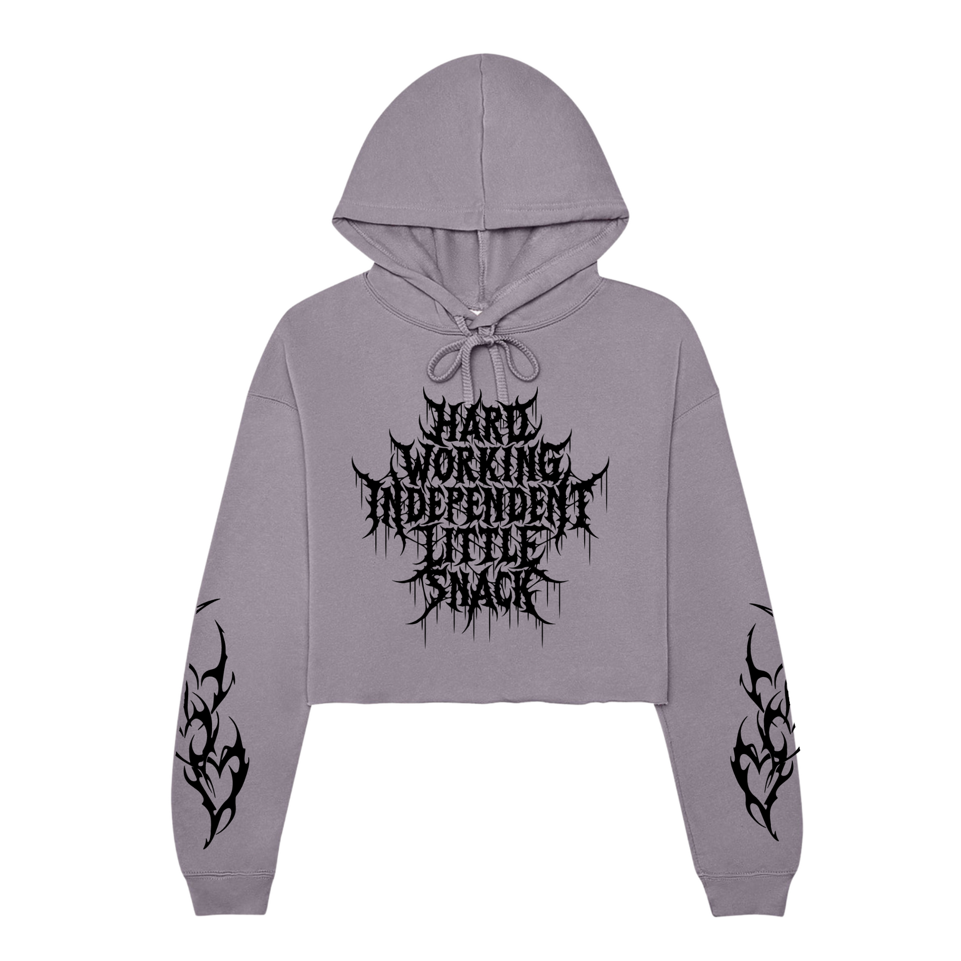 HARD-WORKING INDEPENDENT LITTLE SNACK CROPPED HOODIE – A HARD-WORKING INDEPENDENT LITTLE SNACK CROPPED HOODIE – A